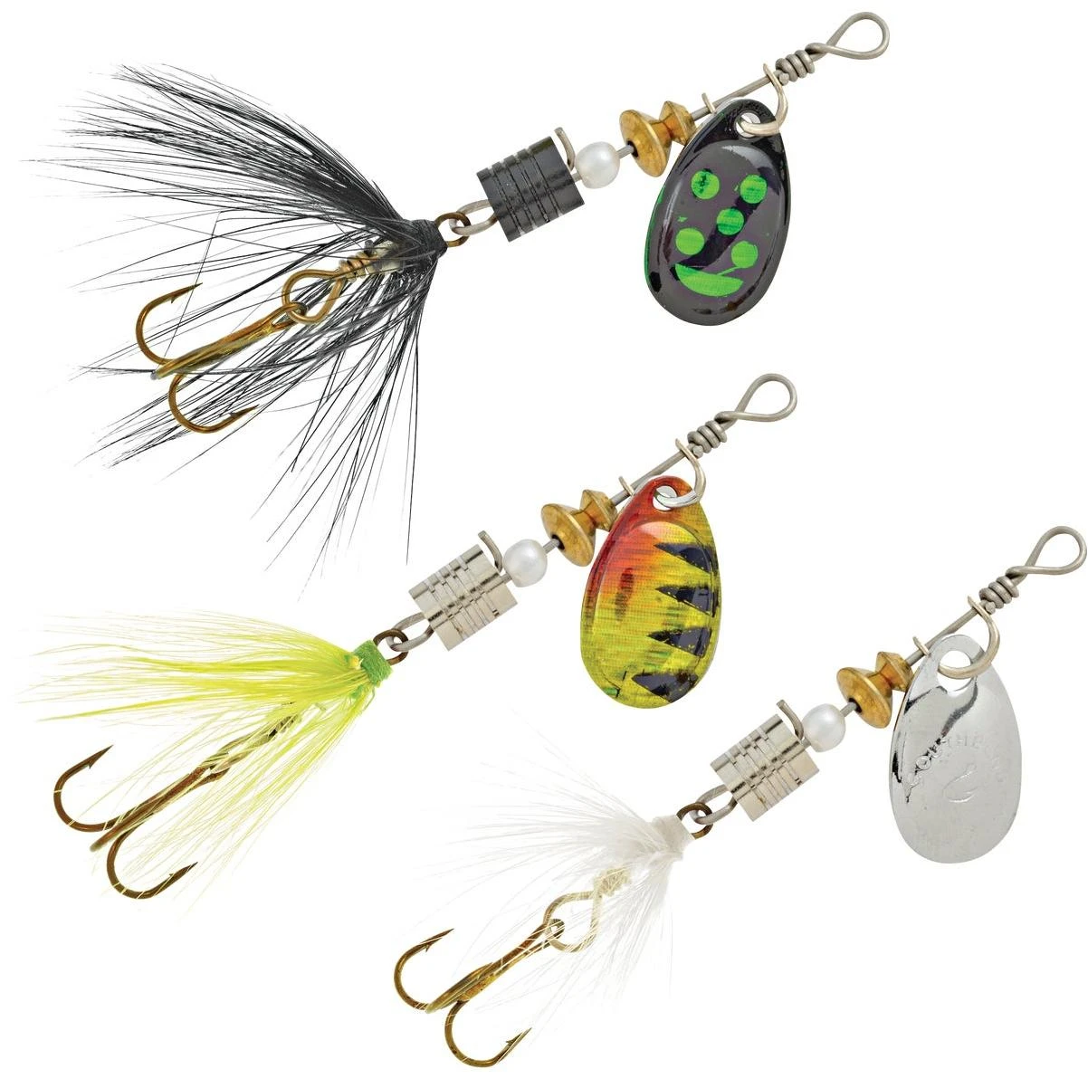 SouthBend 3-Piece Classic Dressed Spinners Fishing Lure Kit