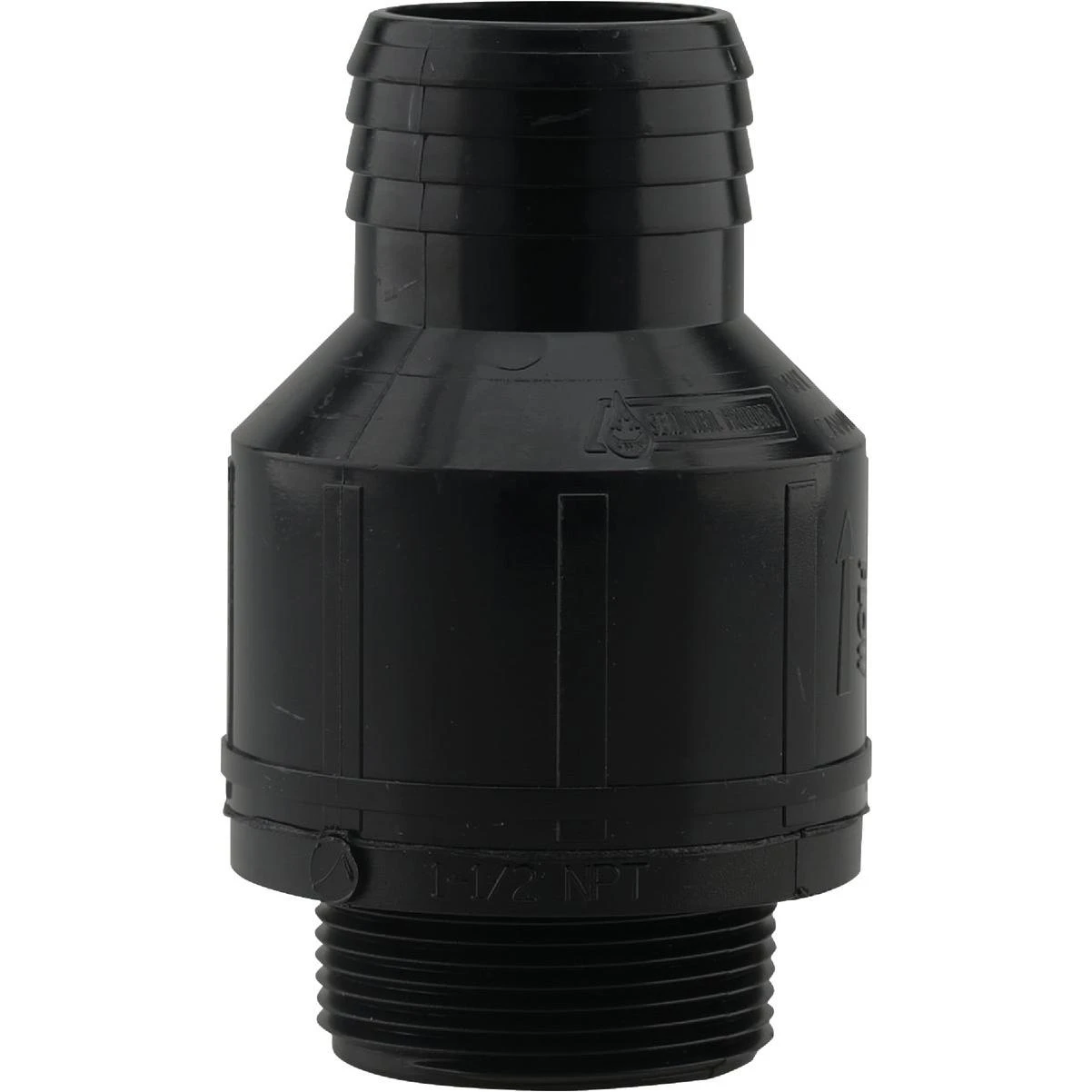 PLUMBEEZE 1-1/2 In. ABS Thermoplastic Full-Flow Sump Pump Check Valve