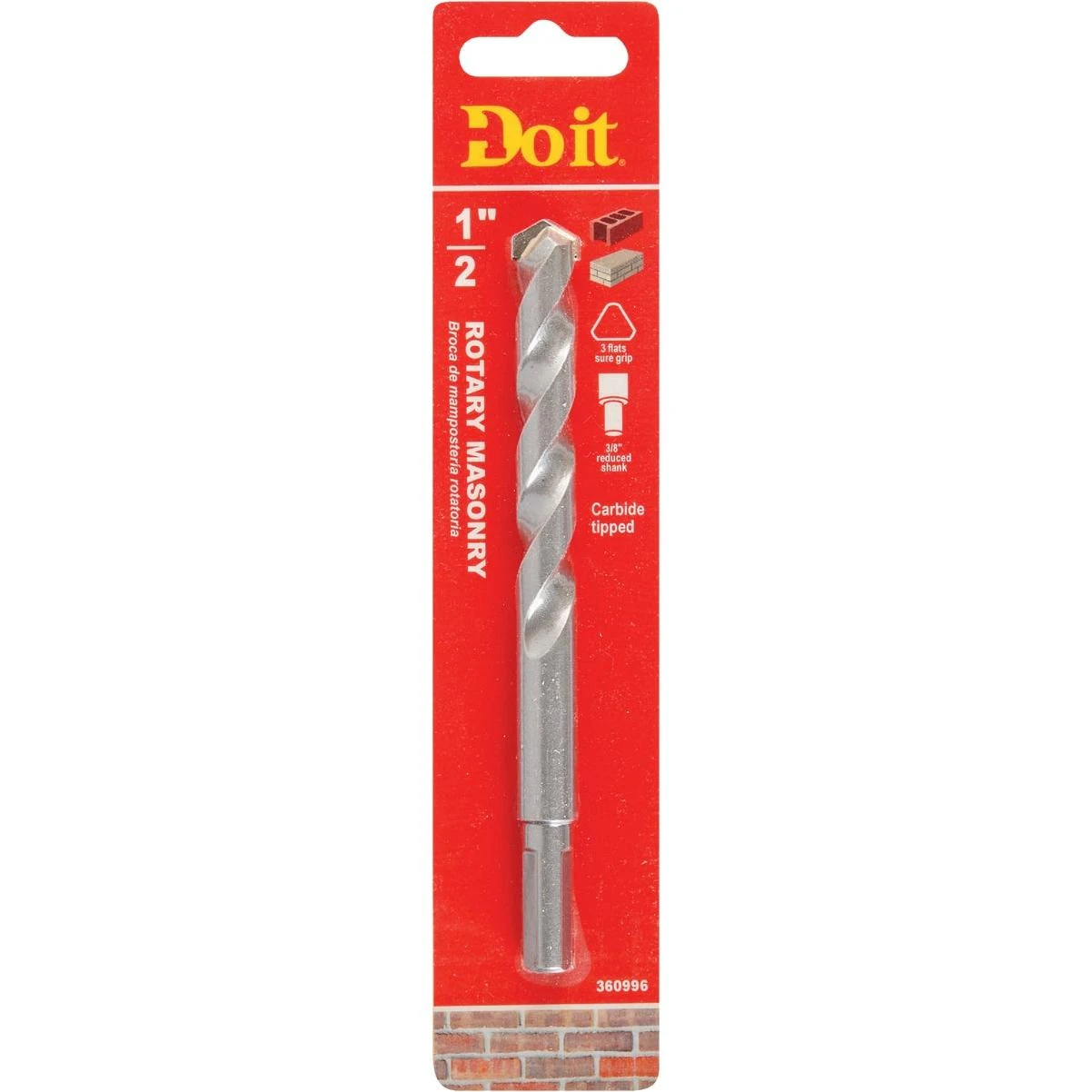 Do it Best 1/2 In. x 6 In. Impact Ready Carbide Masonry Drill Bit