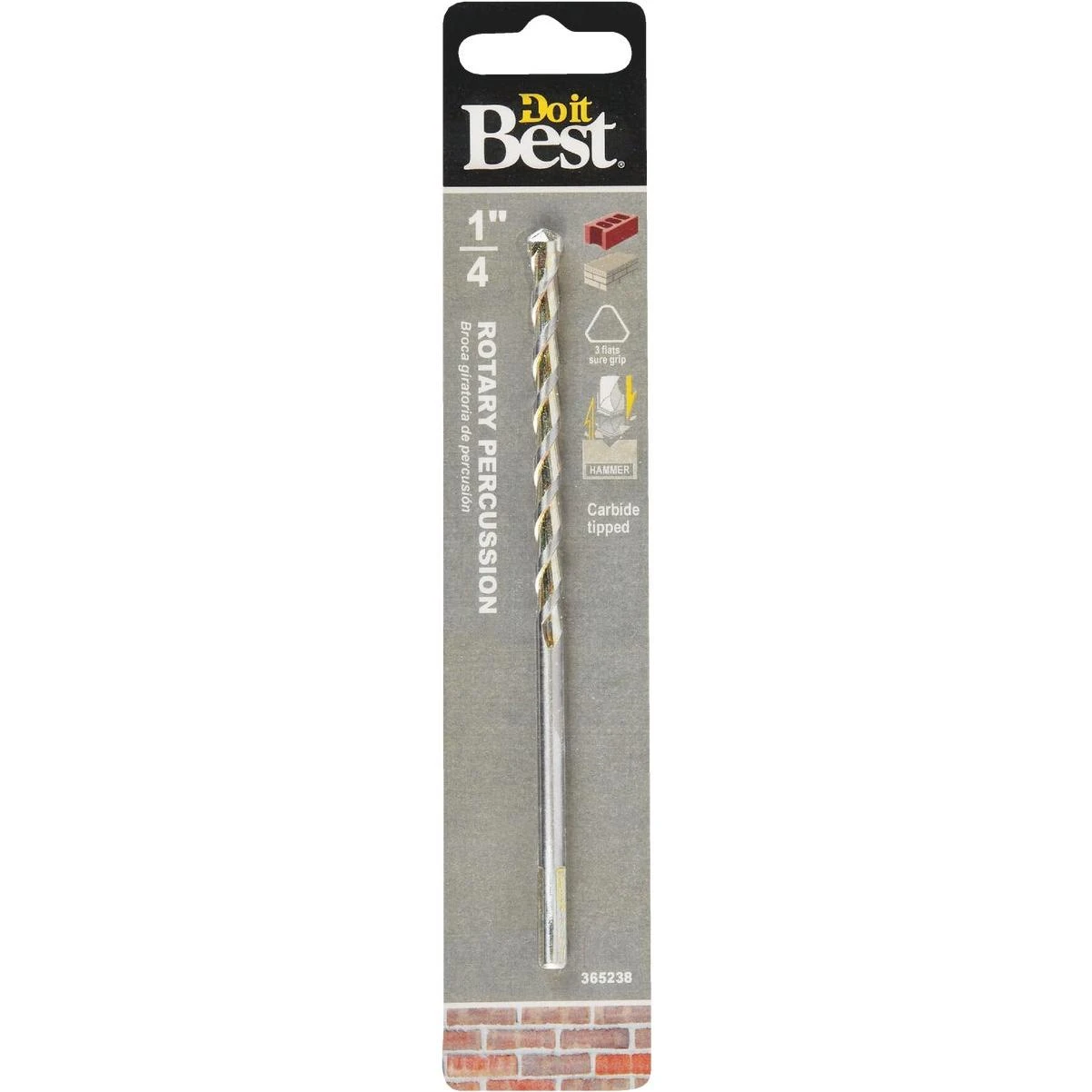 Do it Best 1/4 In. x 6 In. Rotary Percussion Masonry Drill Bit