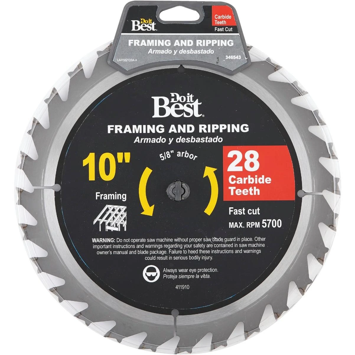 Do it Best 10 In. 28-Tooth Framing & Ripping Circular Saw Blade