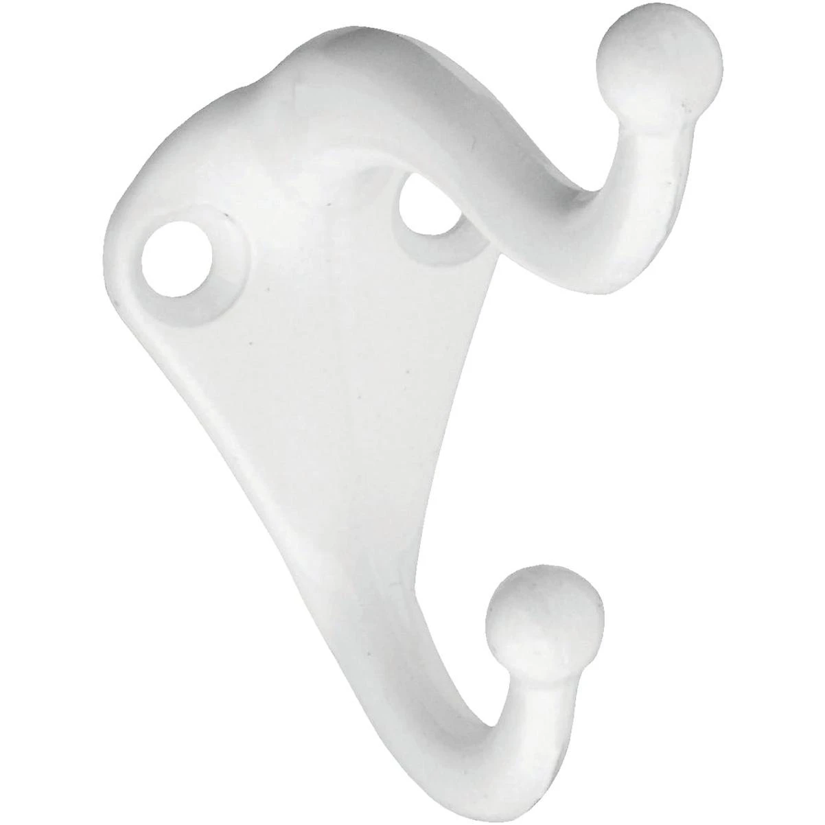 National Hardware White Coat & Hat Hook (2-Pack)