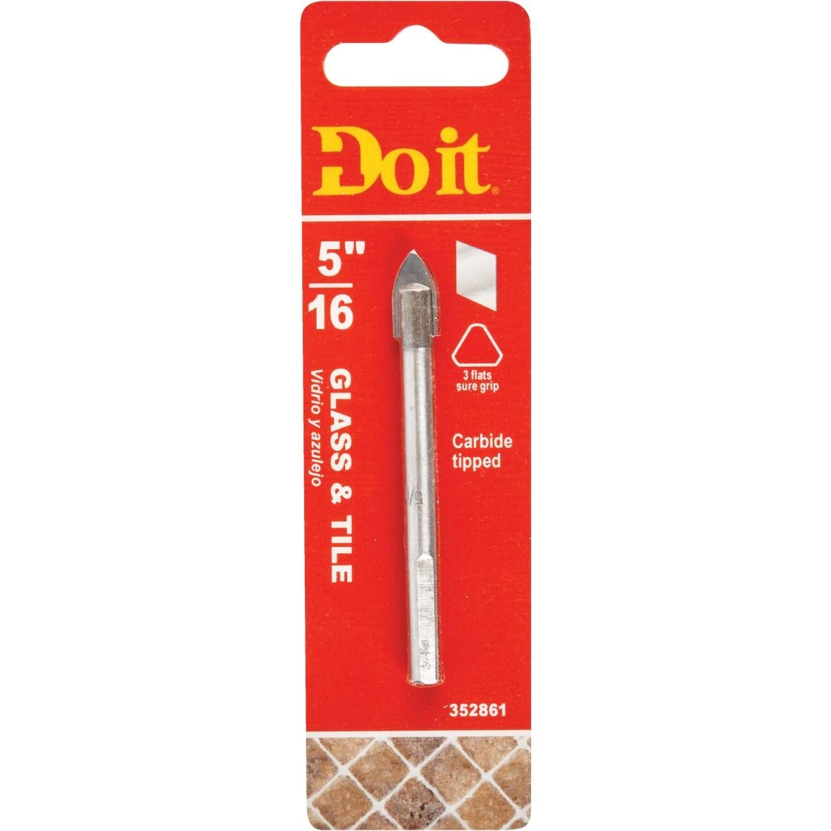 Do it Best 5/16 In. x 2-7/8 In. Carbide Glass & Tile Drill Bit