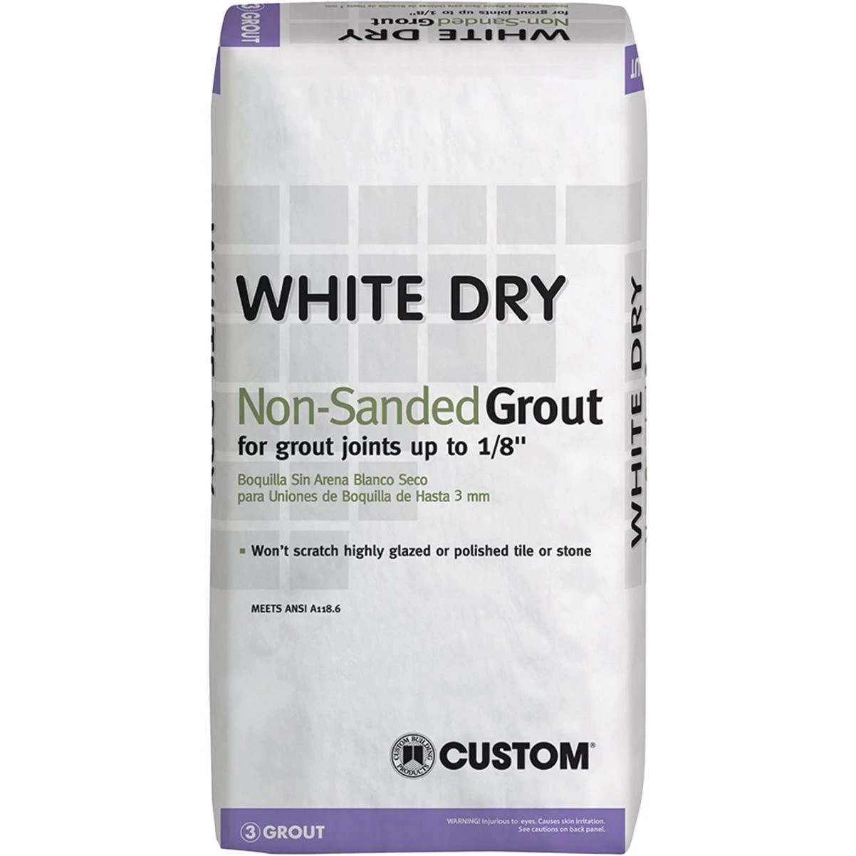 Custom Building Products White Dry 25 Lb. White Non-Sanded Tile Grout