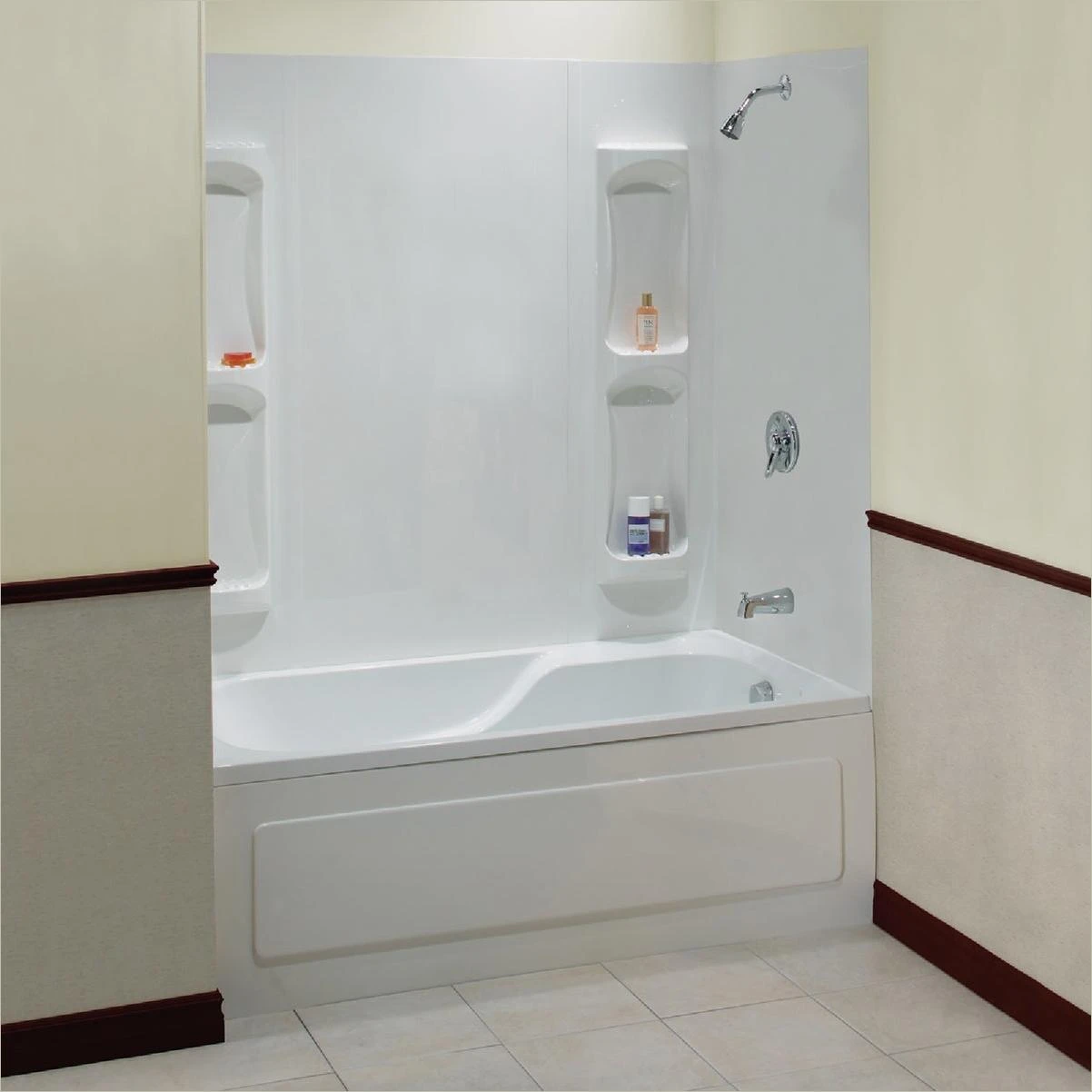 Maax Utah 60-1/2 In. L x 31-3/4 In. W x 59 In. H 5-Piece Glue Up Tub Wall Surround in White
