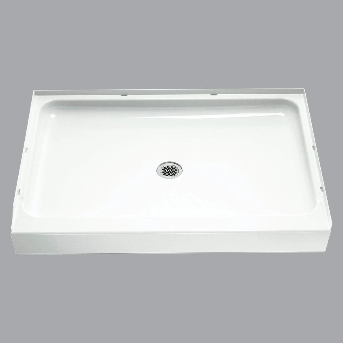 Sterling Ensemble 48 In. W x 34 In. D Center Drain Shower Pan in White