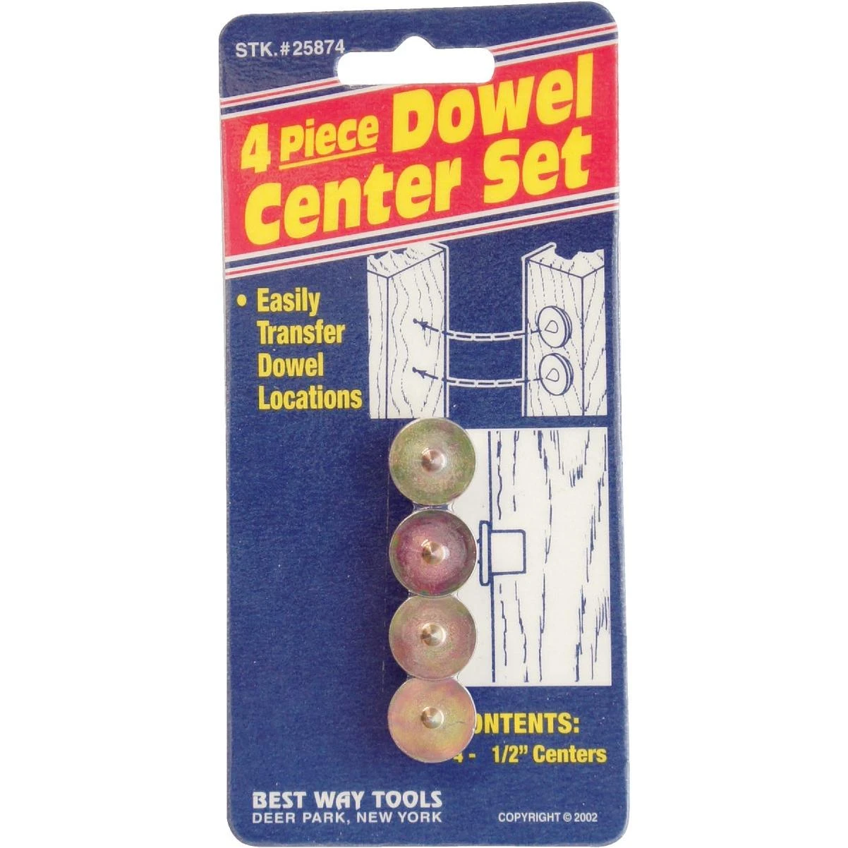 Best Way Tools 1/2 In. Dowel Center (4-Pack)