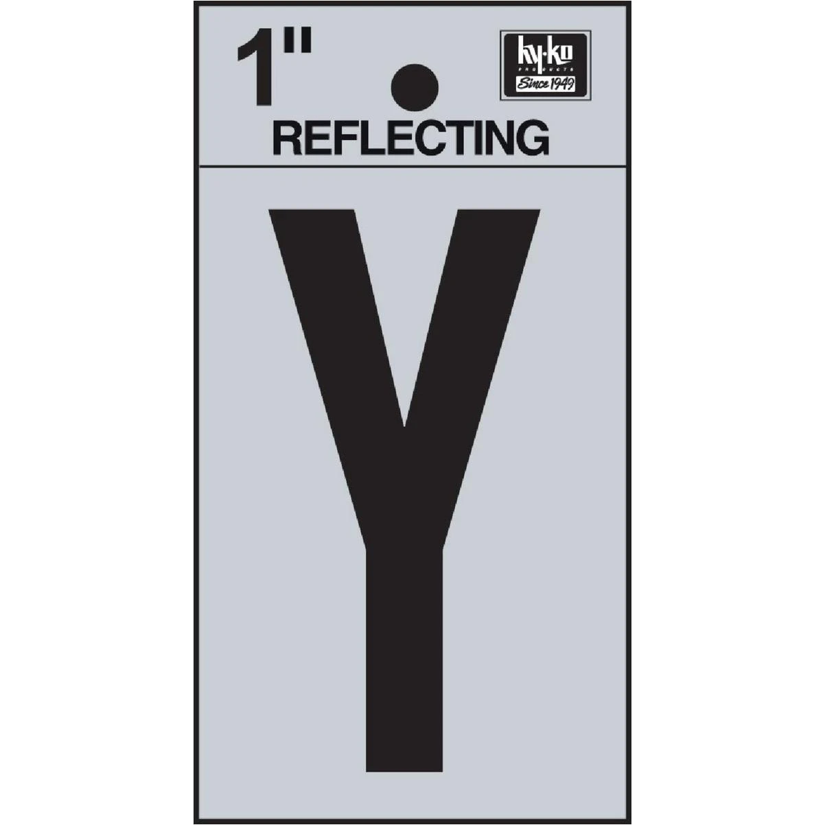 Hy-Ko Vinyl 1 In. Reflective Adhesive Letter, Y