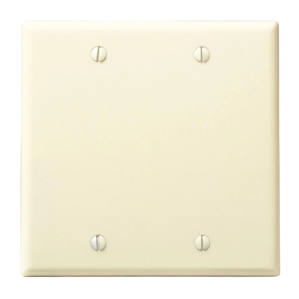 Leviton 2-Gang Standard Thermoset Blank Wall Plate, Ivory