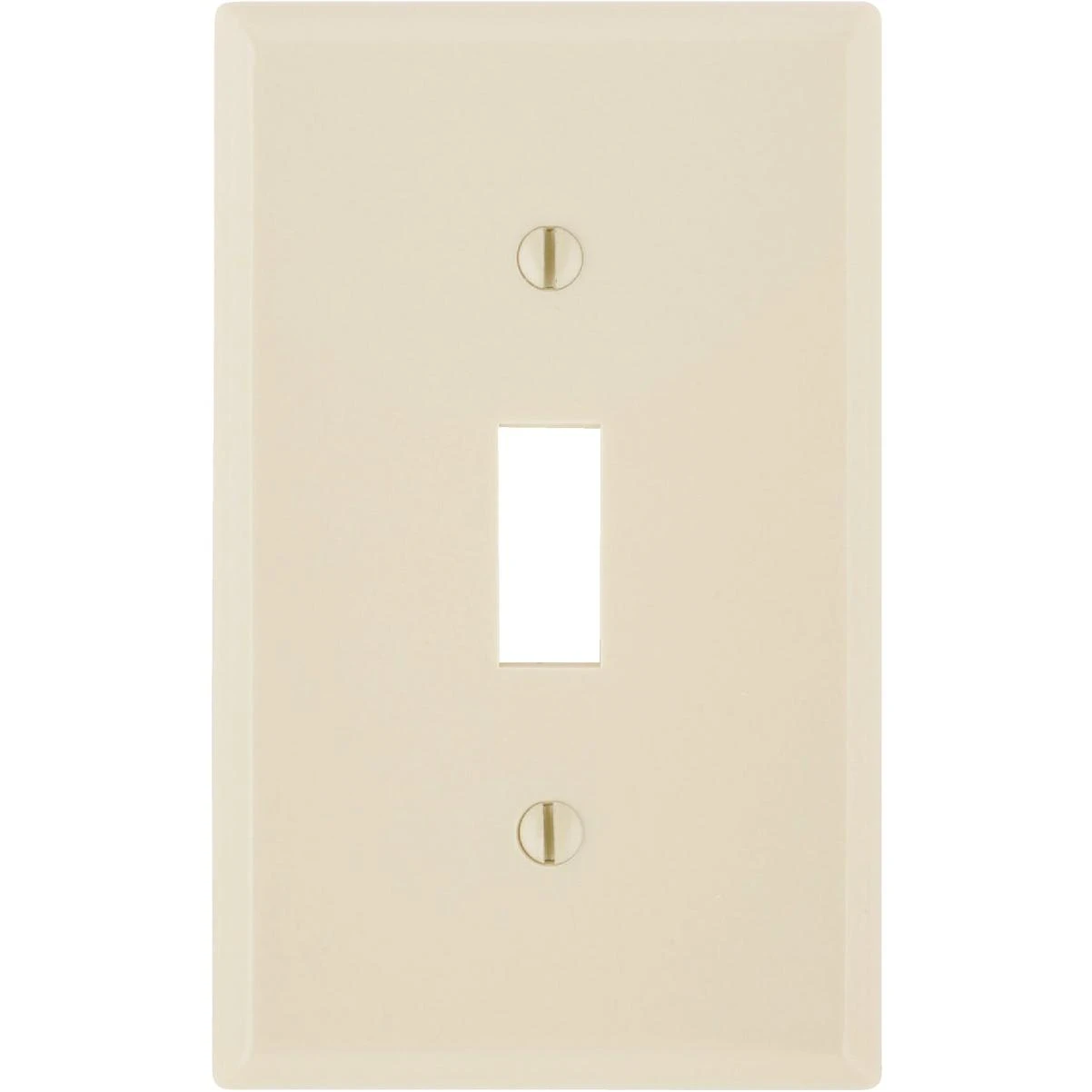 Leviton 1-Gang Plastic Toggle Switch Wall Plate, Ivory