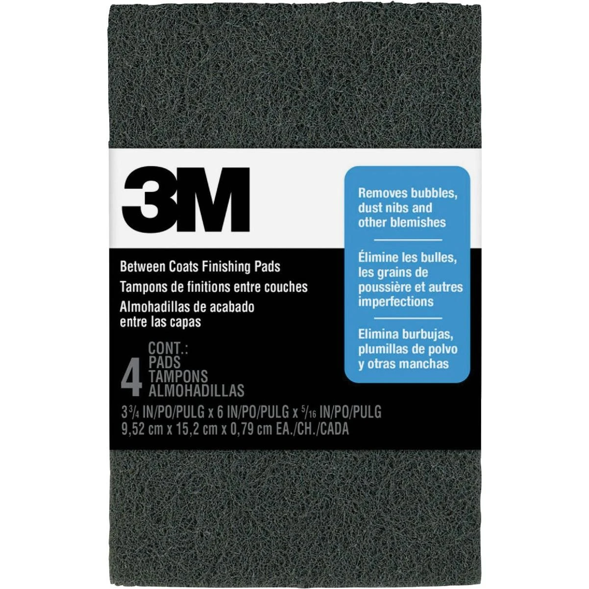 3M Between Coats 6 In. x 3-3/4 In. x 5/16 In. Finishing Pad (4-Pack)