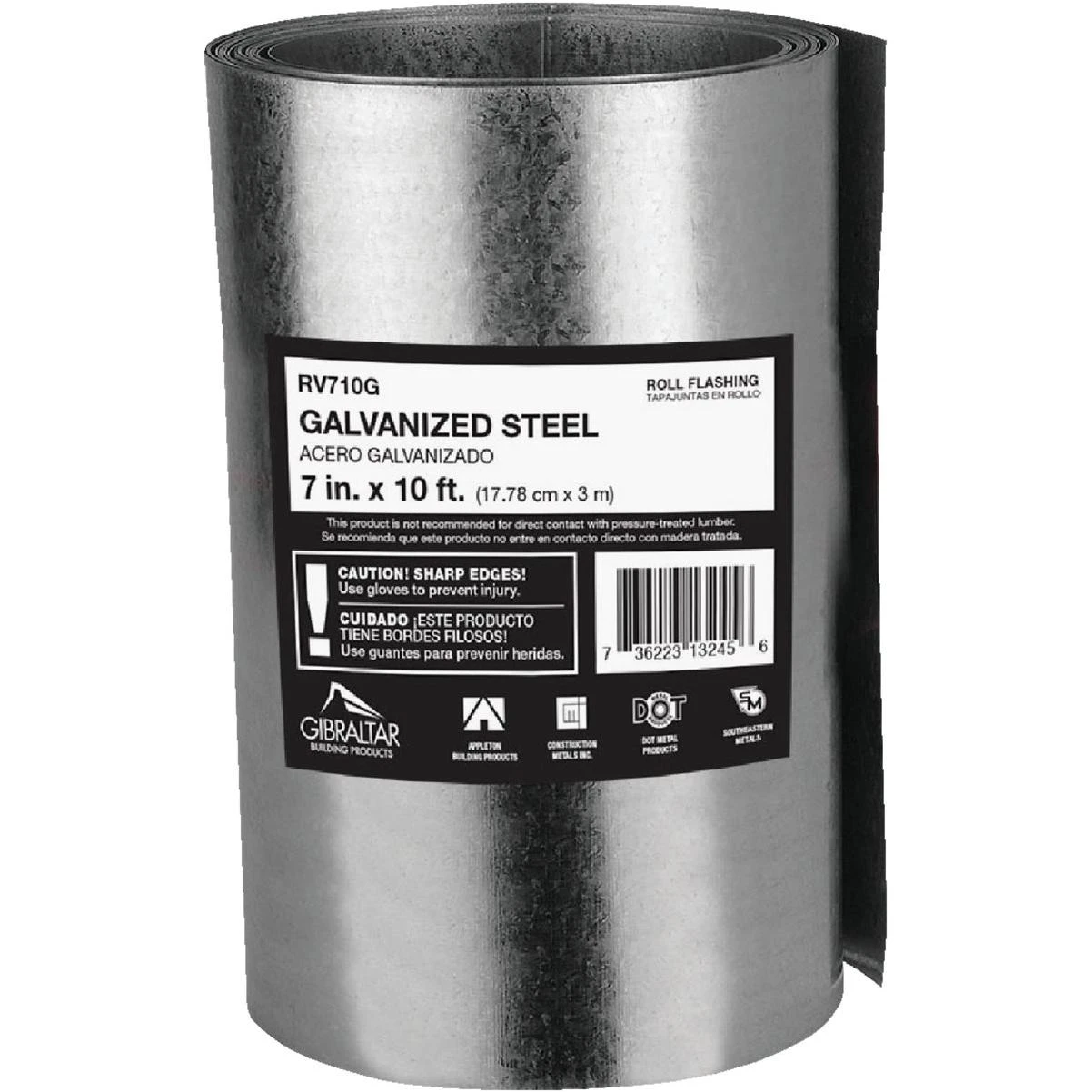 NorWesco 7 In. x 10 Ft. Mill Galvanized Roll Valley Flashing