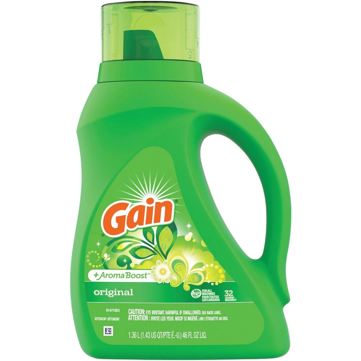 Gain + Aroma Boost 46 Oz. 32 Load Original Scent HE Liquid Laundry Detergent