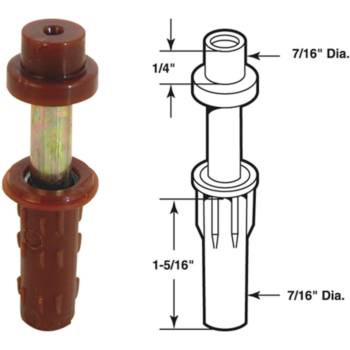 Prime-Line Nylon Base Bifold Doot Top Mount Pivot & Guide (2-Pack)