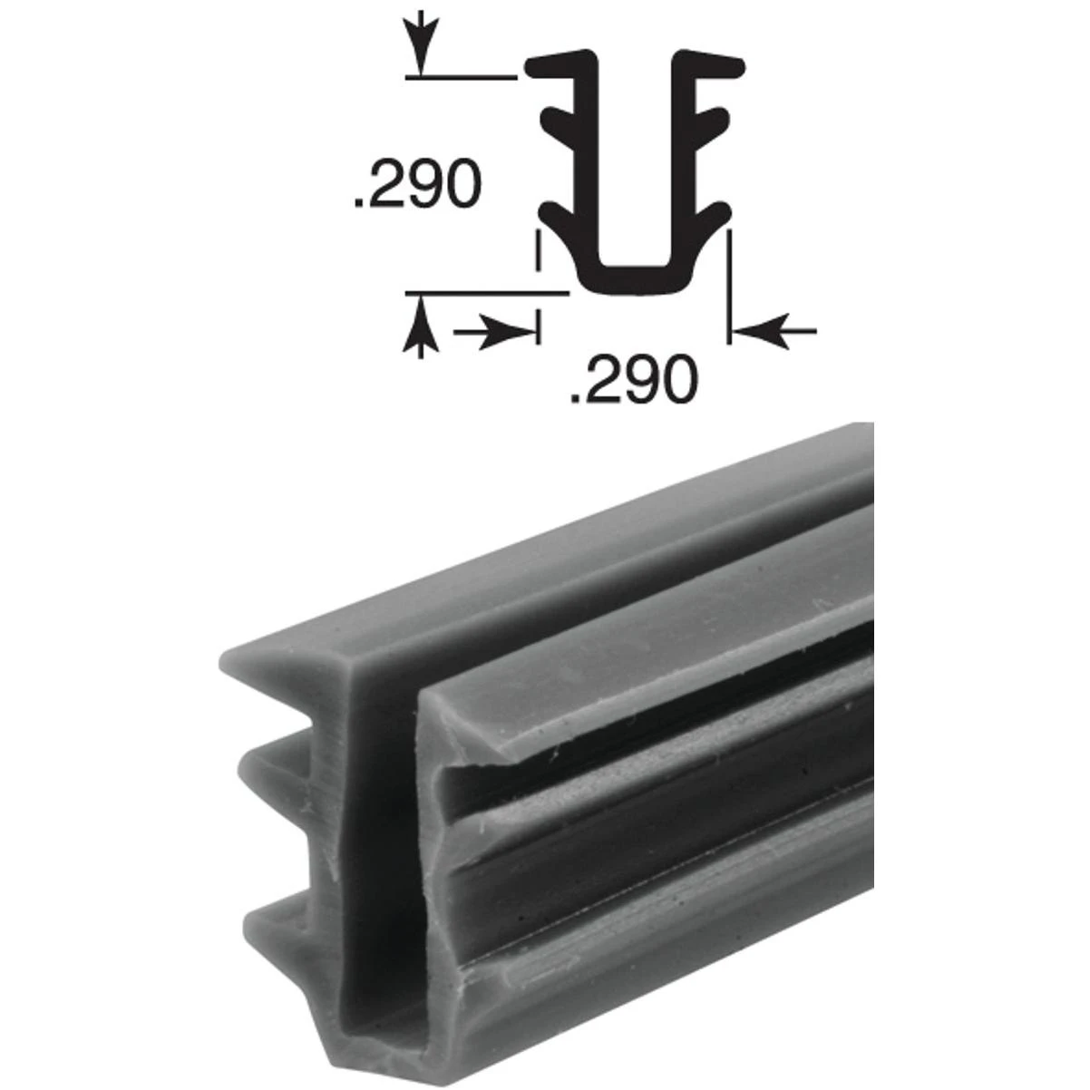 Prime Line 19/64 In. Glass Glazing Channel