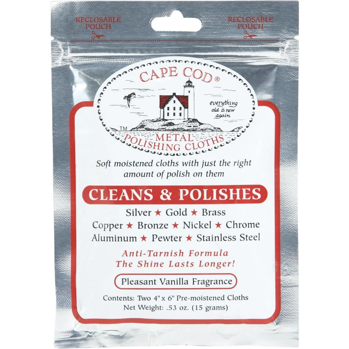 Cape Cod Pre-Moistened Metal Polishing Cloth (2 Count)