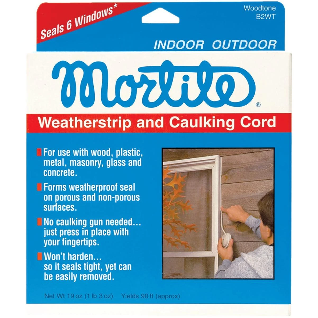 Mortite Brown Weatherstrip & Caulking Cord, 90 Ft.