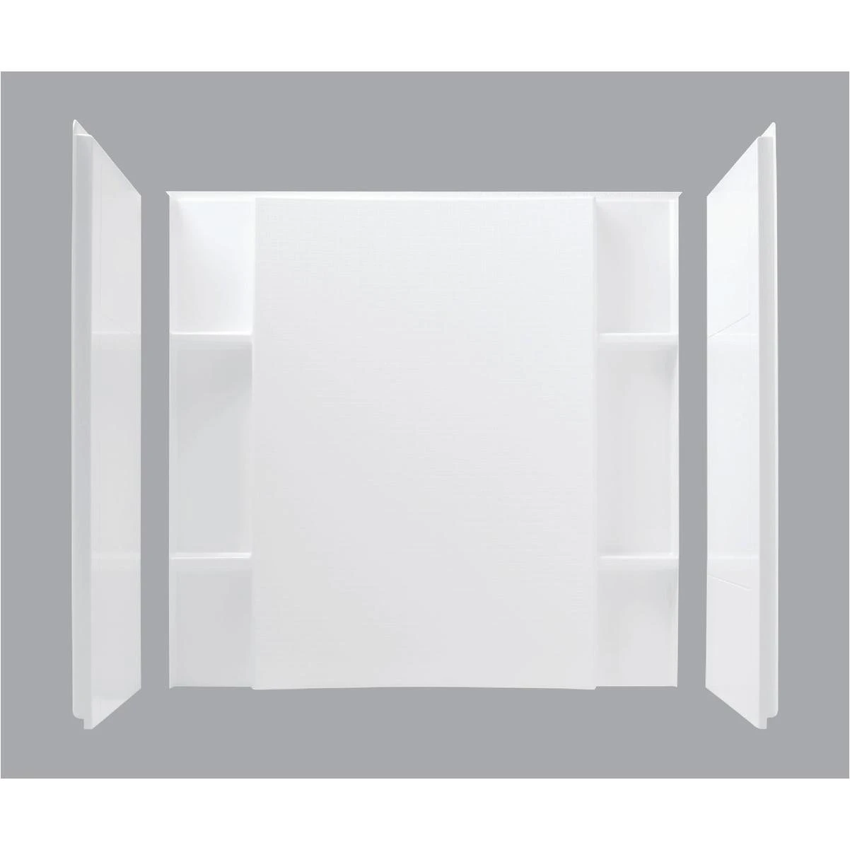 Sterling Accor 48 In. x 55.125 In. x 36 In. Alcove Shower Wall Set in White (3-Piece)