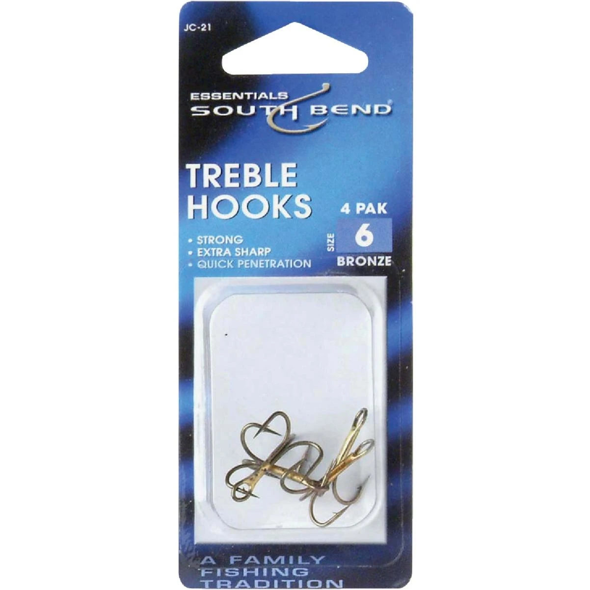 Vanguard Size 6 Bronze Treble Fishing Hook (4-Pack)