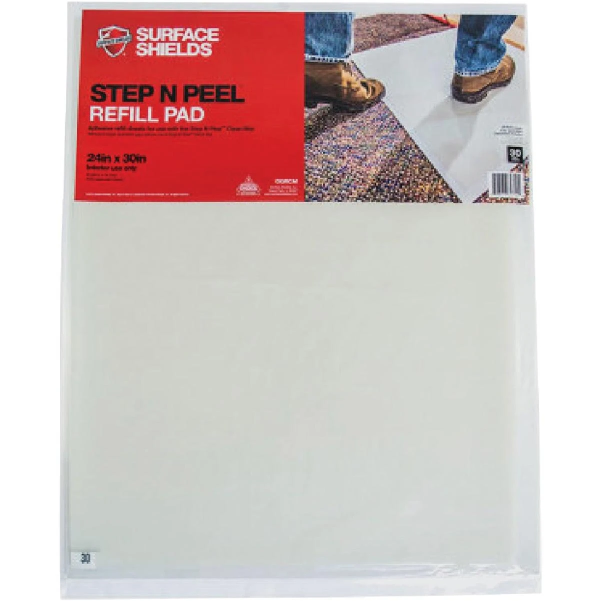 Surface Shields Step N Peel Clean Mat 24 In. x 30 In. Floor Protector Refill Sheets