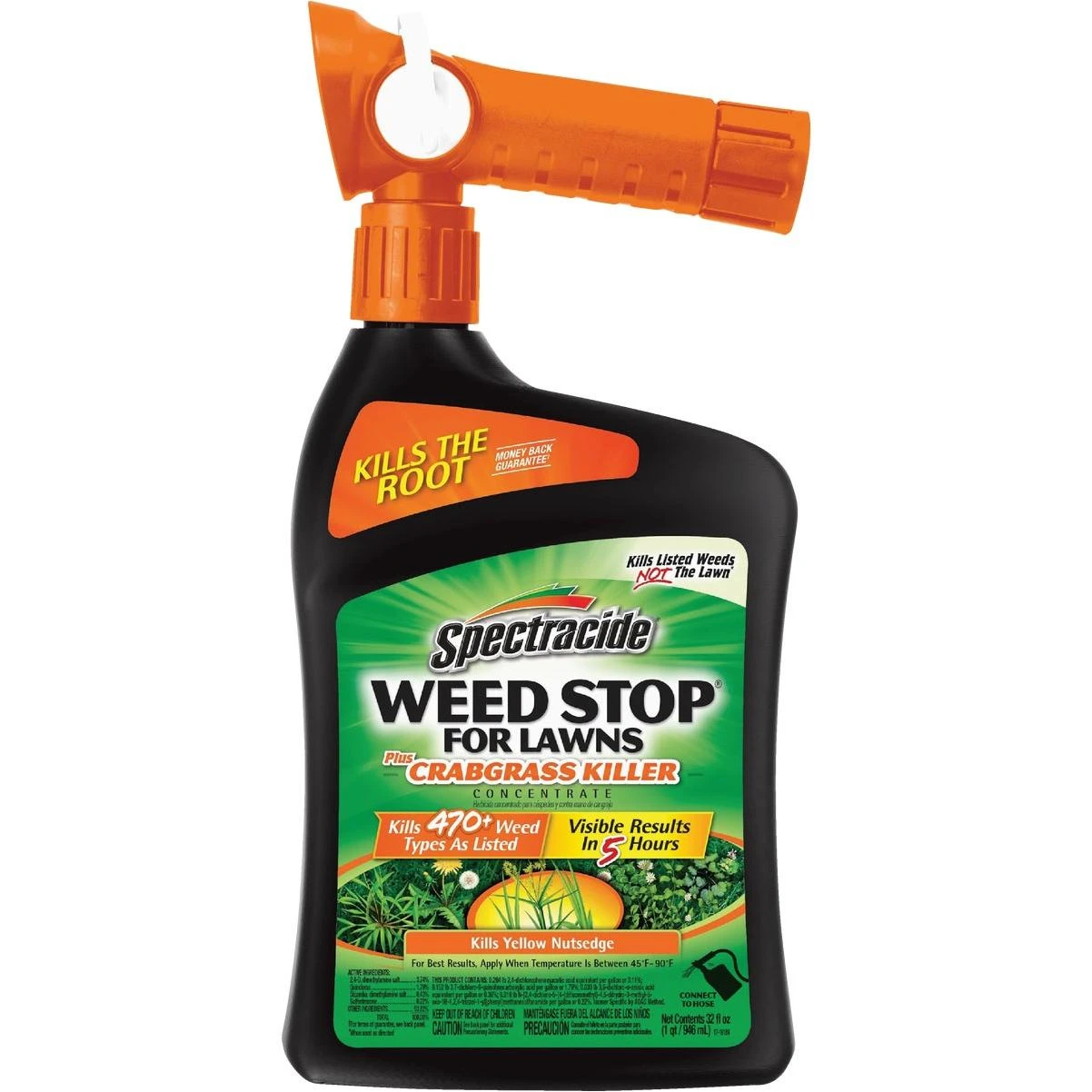 Spectracide Weed Stop For Lawns Plus Crabgrass Killer Concentrate 32 Oz. Ready To Spray Hose End Weed Killer