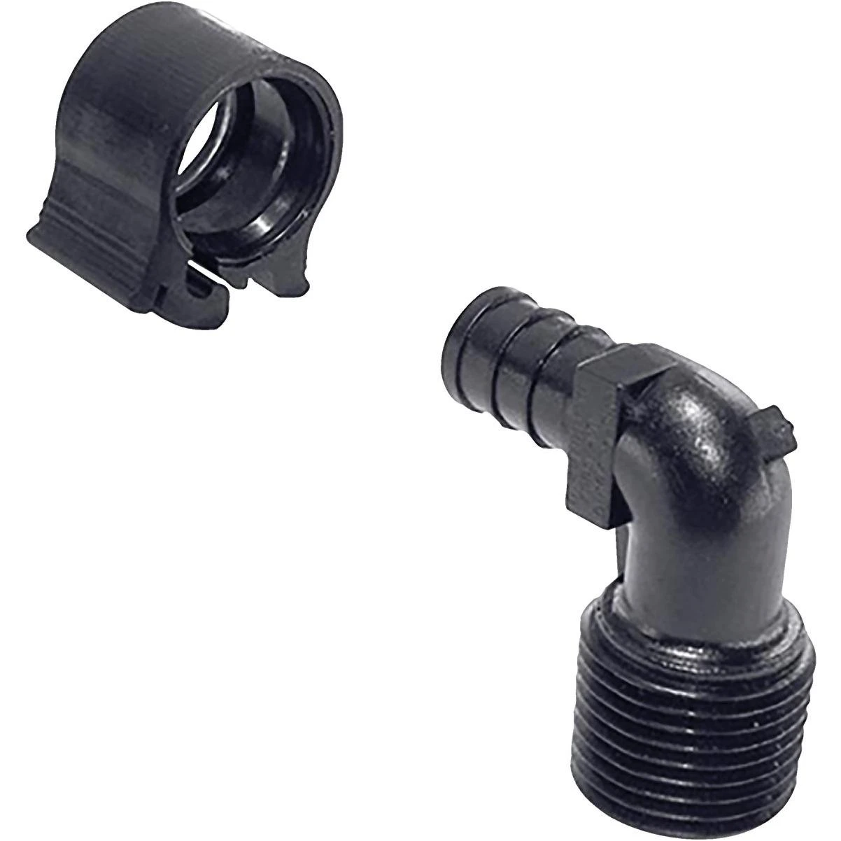 Flair-It PEXLock 1/2 In. x 1/2 In. MPT 90 Deg. Plastic Compression Male PEX Elbow (1/4 Bend)