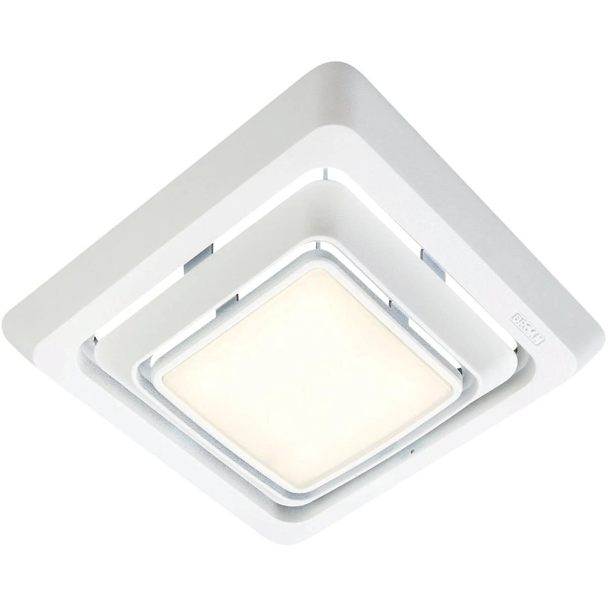 Broan-NuTone 9-3/4 In. W. x 11 In. L. White LED Exhaust Fan Replacement Grille Upgrade
