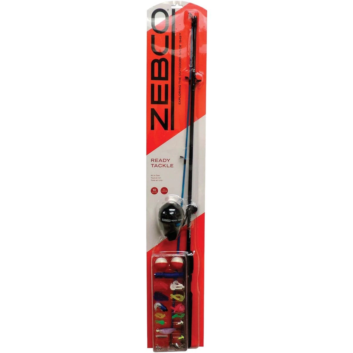 Zebco Ready Tackle 5 Ft. 6 In. Z-Glass Fishing Rod & Spincast Reel with Tackle Kit