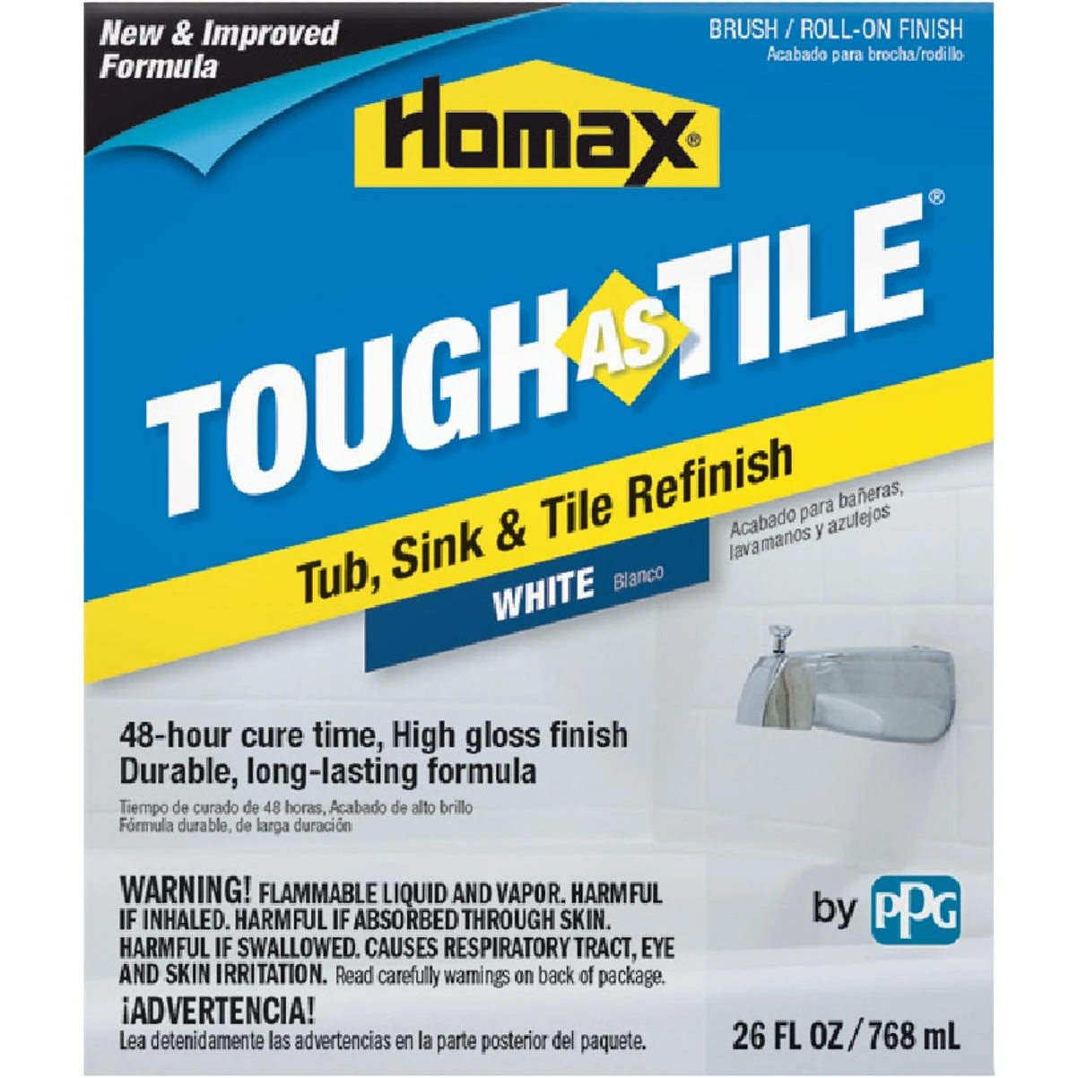 Homax Tough as Tile 26 Oz. White Tub, Sink, and Tile Finish