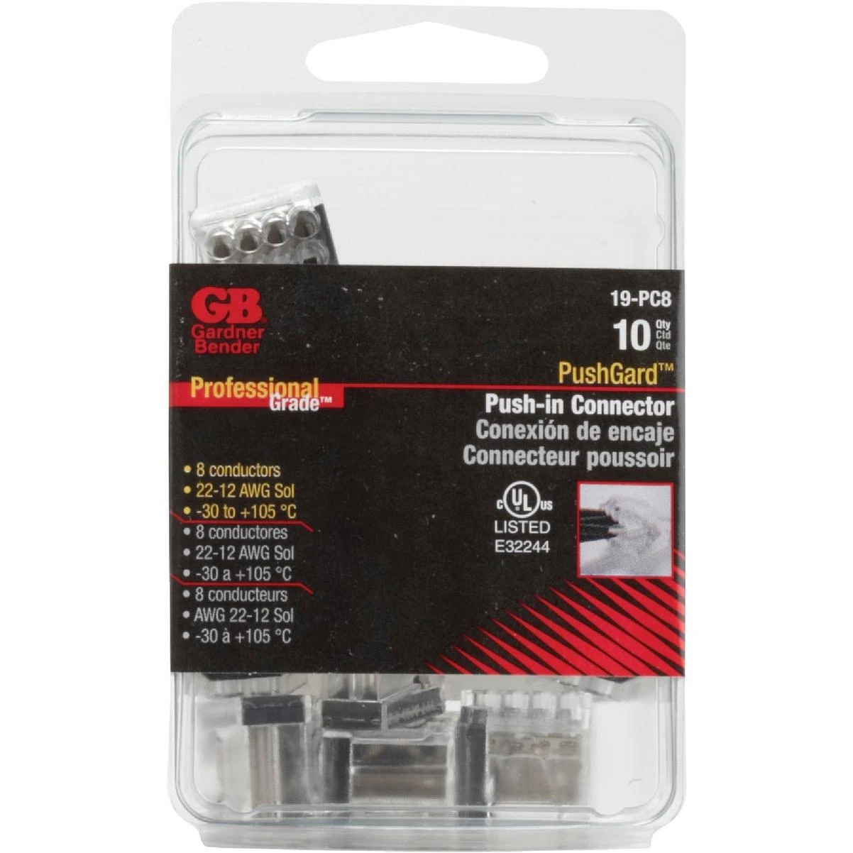 Gardner Bender PushGard 8-Port 600V Push-In Connector (10-Pack)