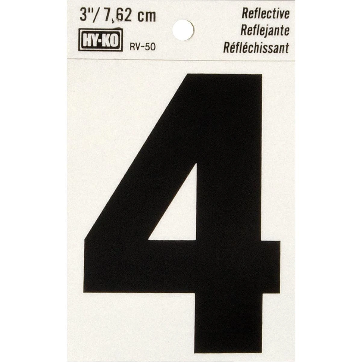 Hy-Ko Vinyl 3 In. Reflective Adhesive Number Four