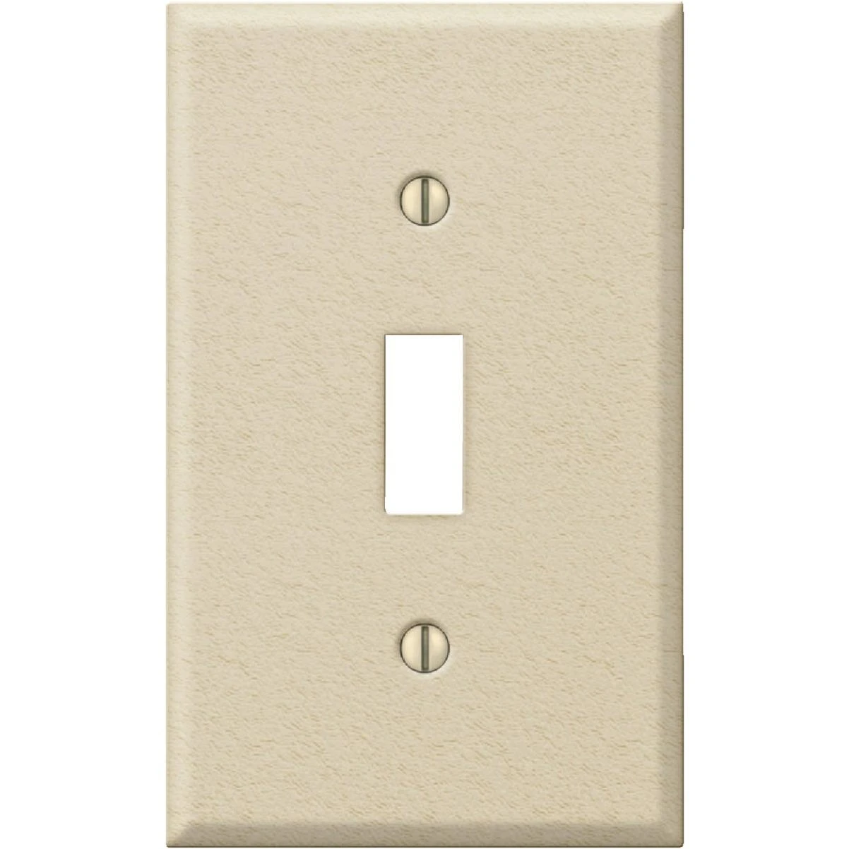 Amerelle PRO 1-Gang Stamped Steel Toggle Switch Wall Plate, Ivory Wrinkle