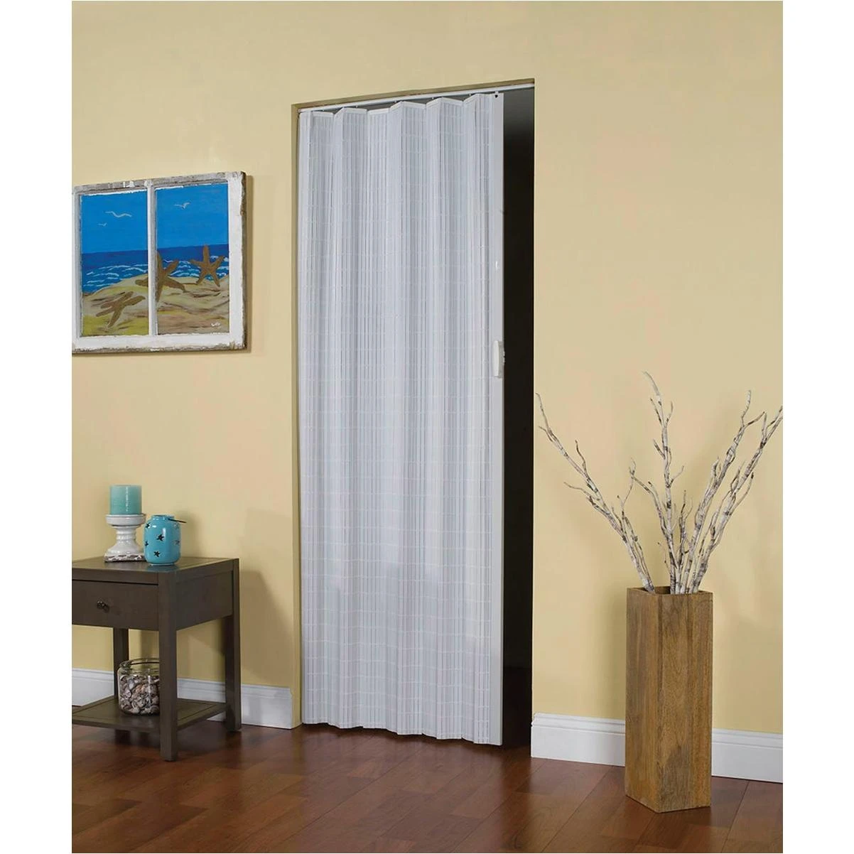 Spectrum Horizon 32 In. W. x 80 In. H. White Accordion Folding Door