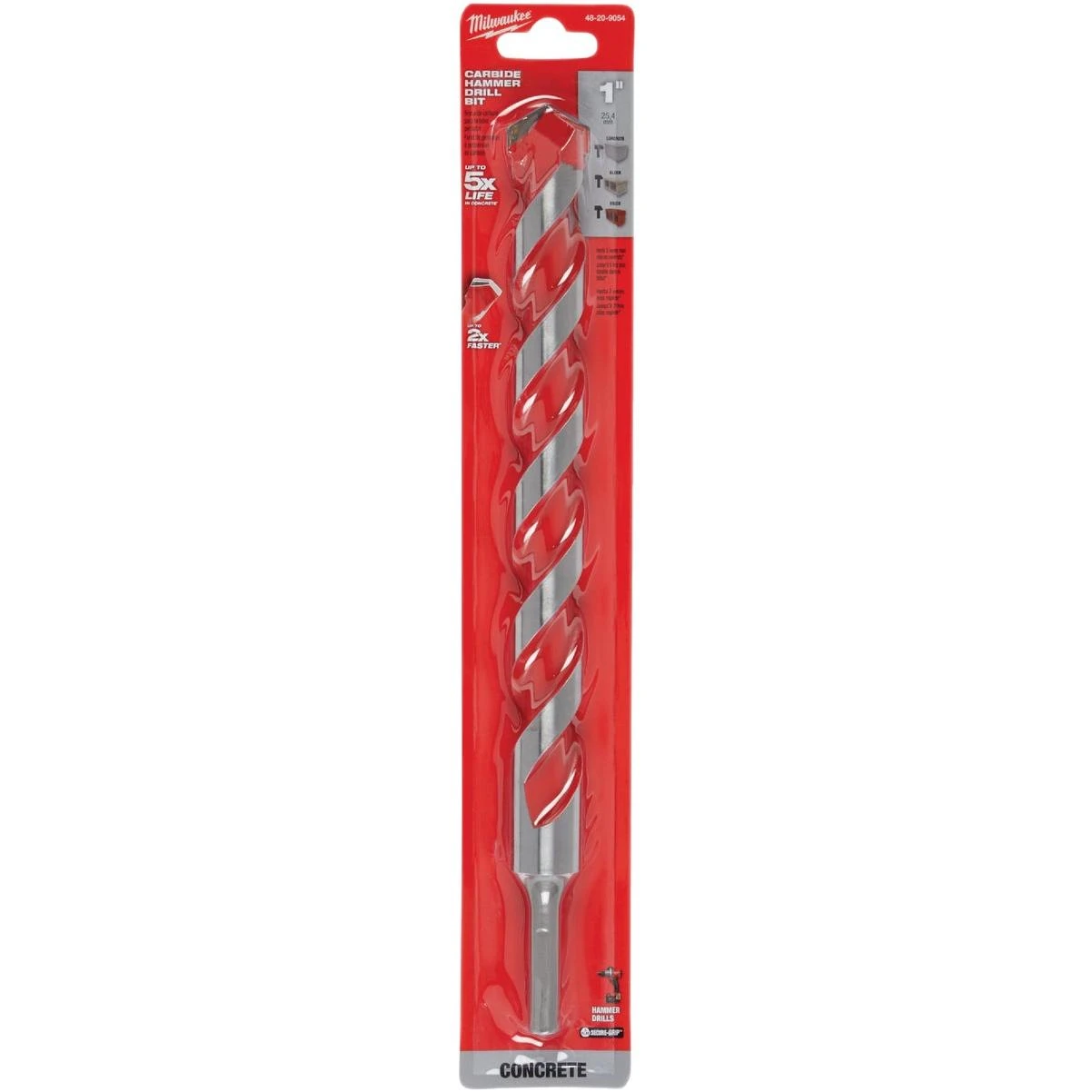 Milwaukee SHOCKWAVE 1 In. x 12 In. Impact Duty Masonry Carbide Hammer Drill Bit