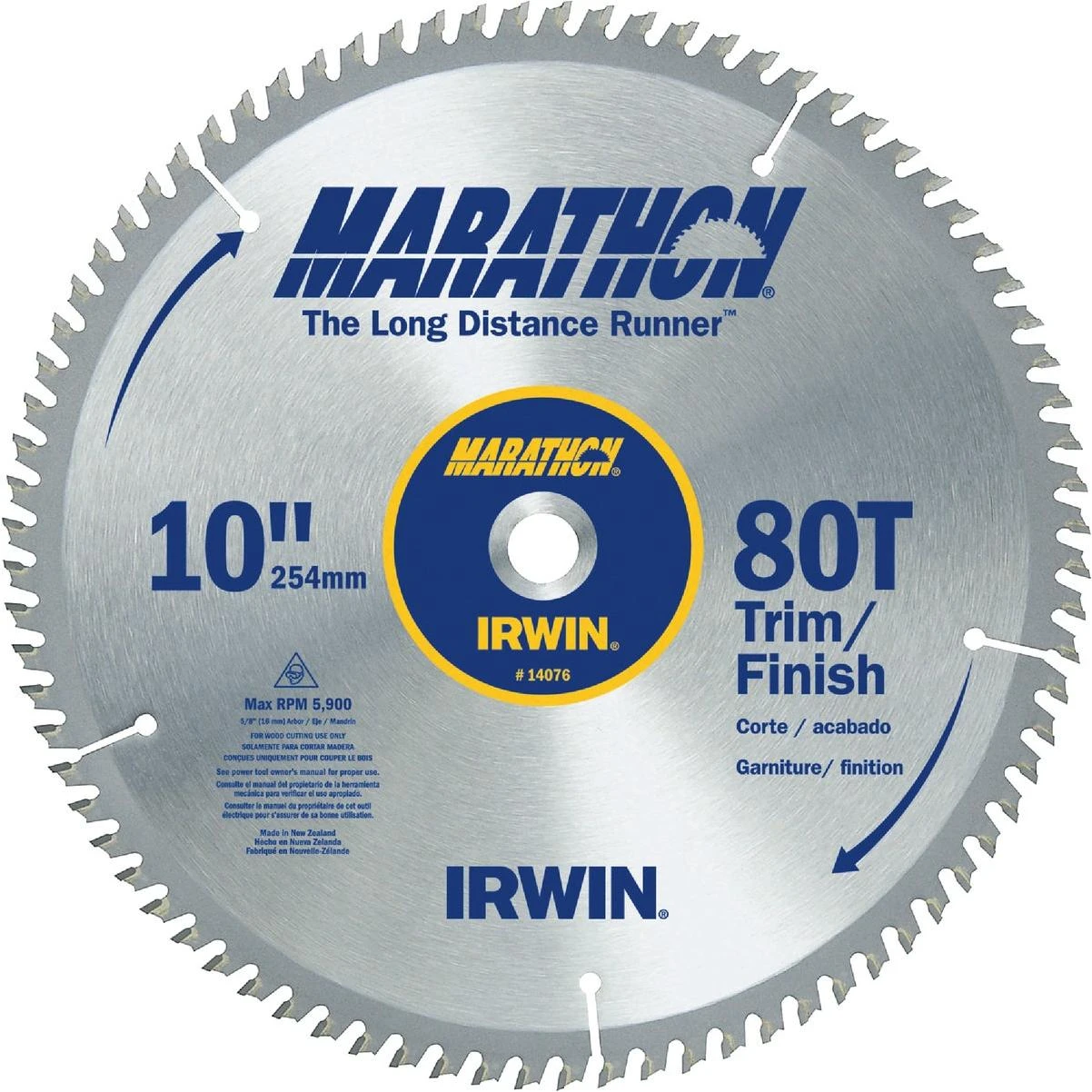 Irwin Marathon 10 In. 80-Tooth Trim/Finish Circular Saw Blade