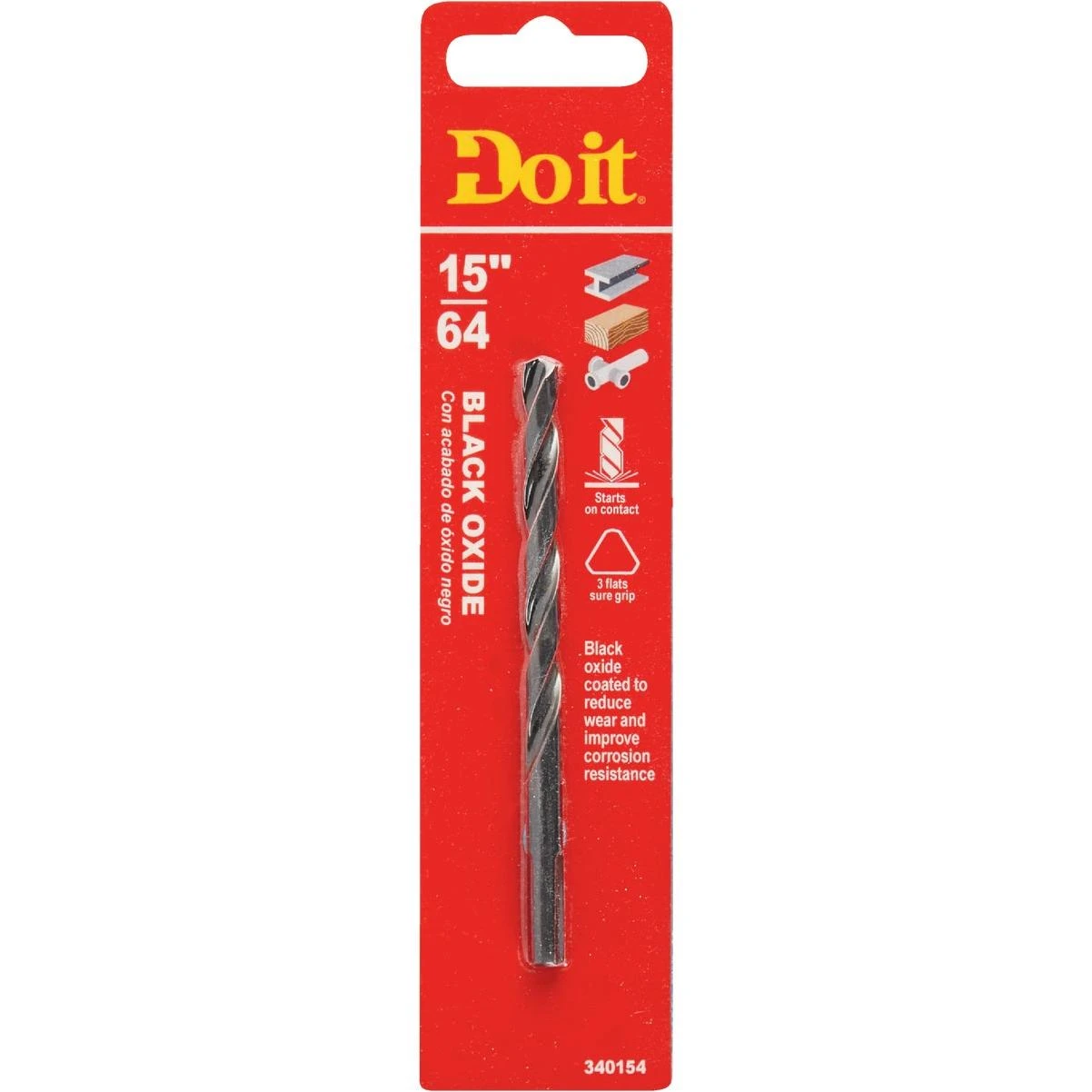Do it Best 15/64 In. Black Oxide Drill Bit
