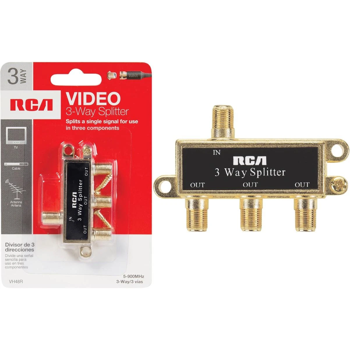 RCA 3-Way Coaxial Splitter