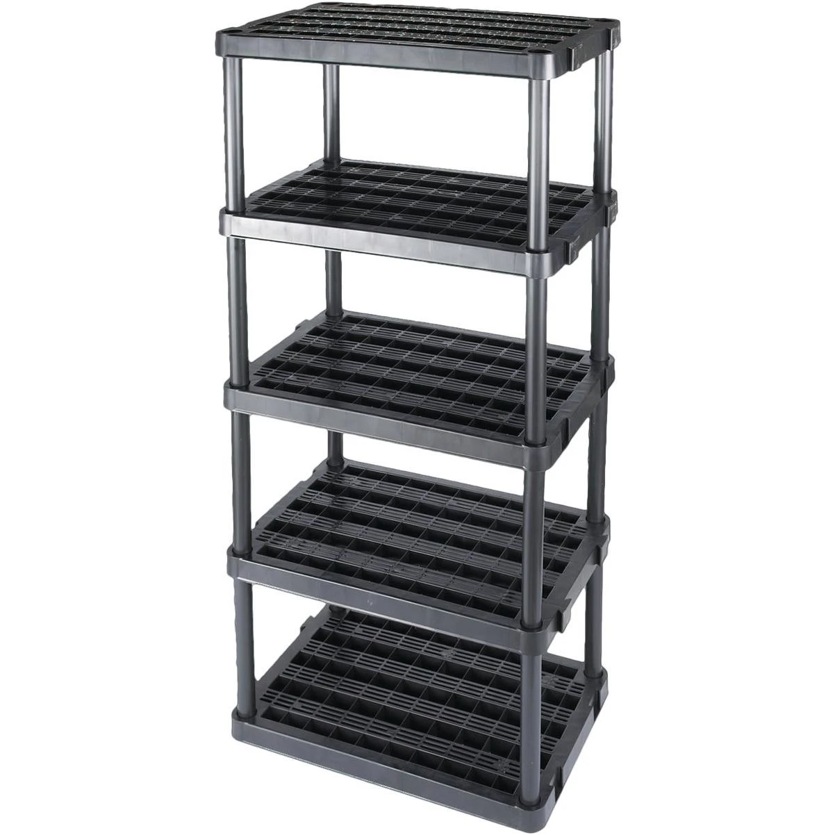 Gracious Living 5 Shelf Extra Large Heavy Duty Black Ventilated Unit