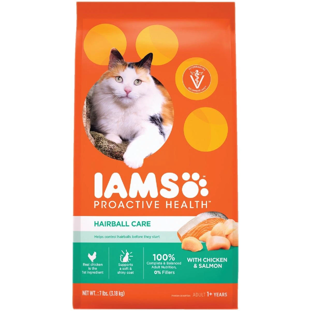 Iams Proactive Health Hairball Care 7 Lb. Chicken & Salmon Flavor Adult Dry Cat Food