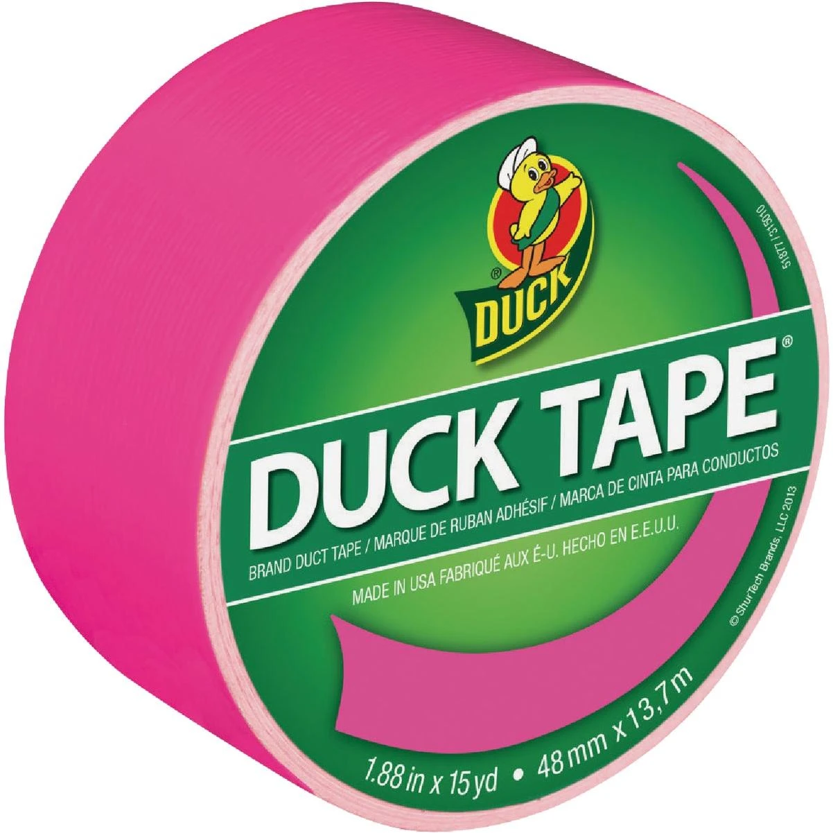Duck Tape 1.88 In. x 15 Yd. Colored Duct Tape, Neon Pink
