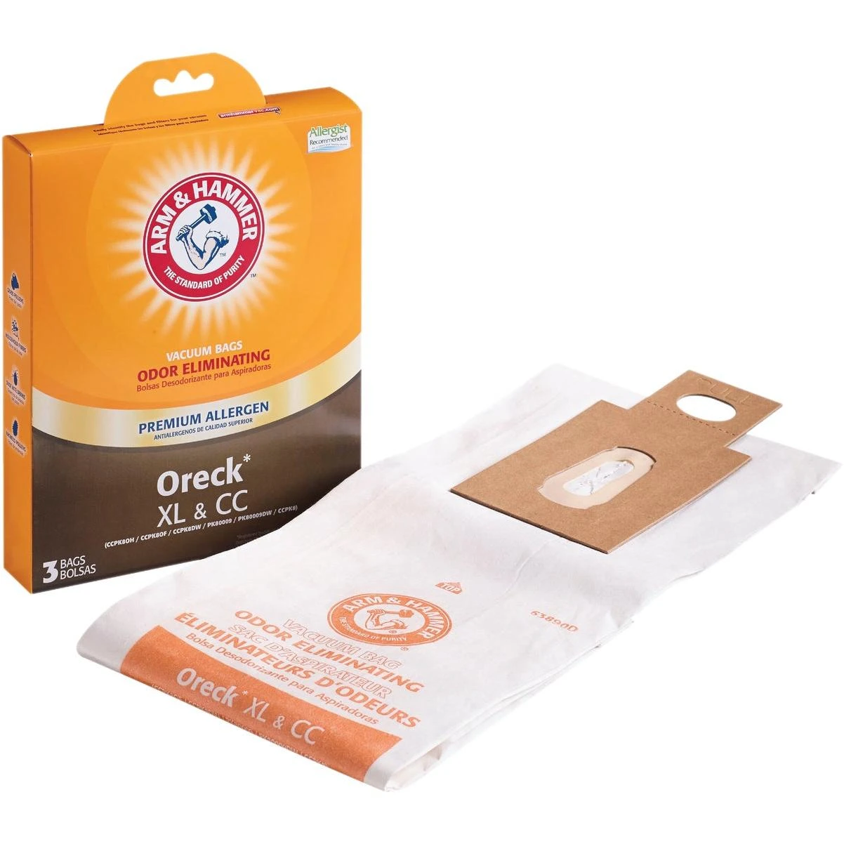 Arm & Hammer Oreck XL & CC Premium Allergen Vacuum Bag (3-Pack)