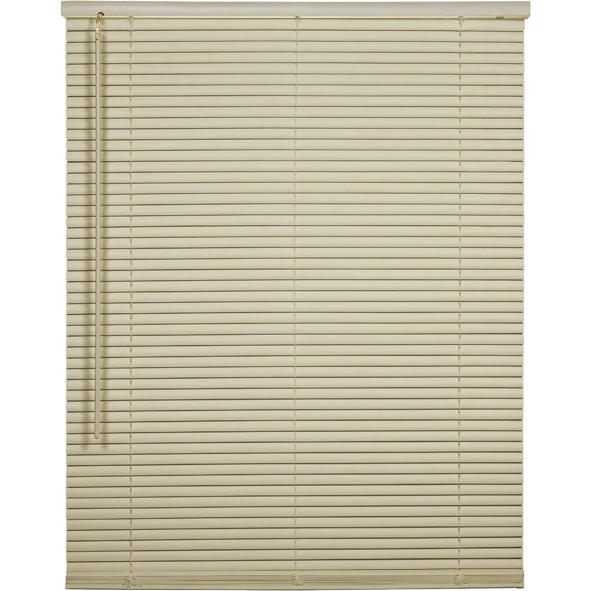 Home Impressions 48 In. x 64 In. x 1 In. Ivory Vinyl Light Filtering Cordless Mini Blind