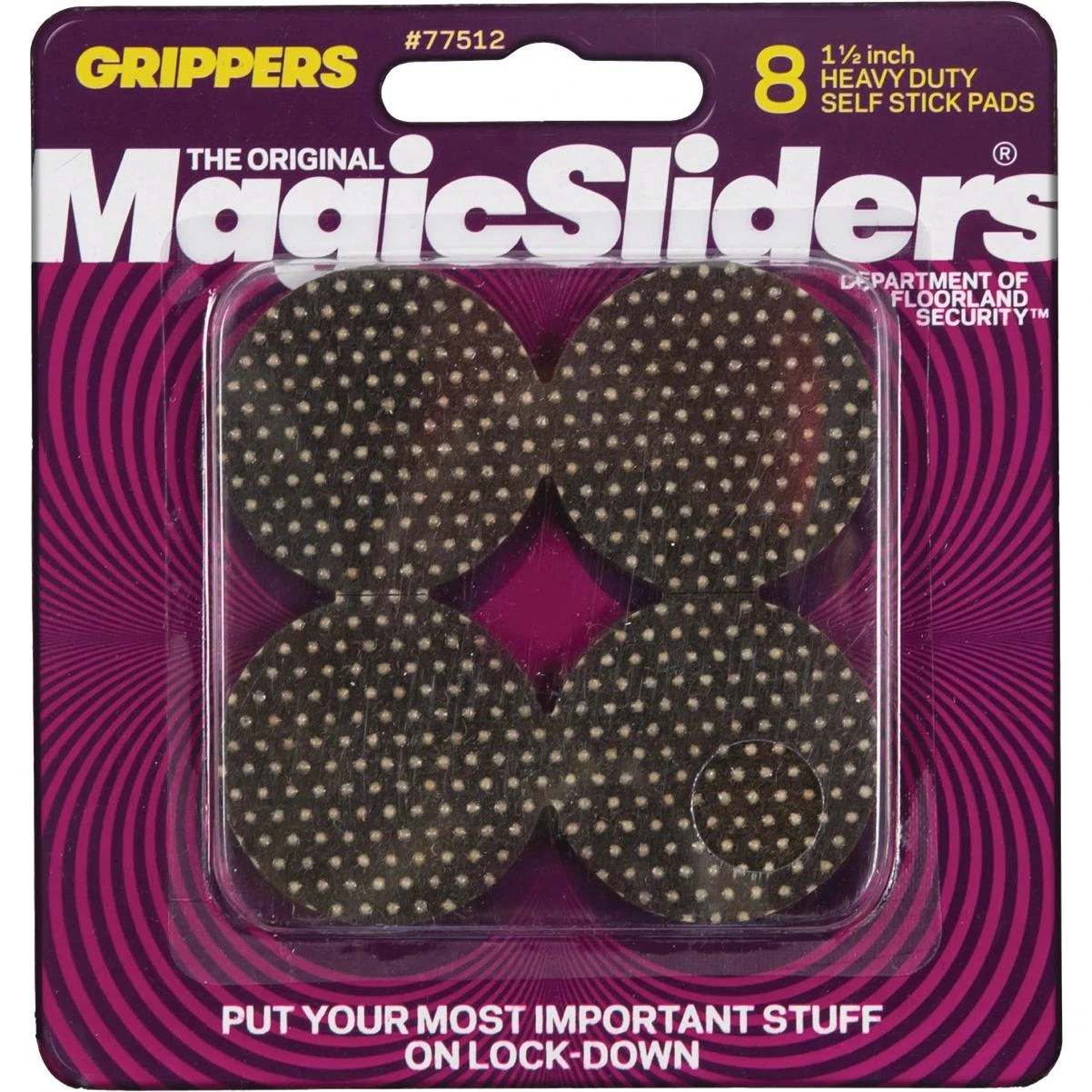 Magic Sliders 1-1/2 In. Heavy Duty Gripper Pad (8-Pack)