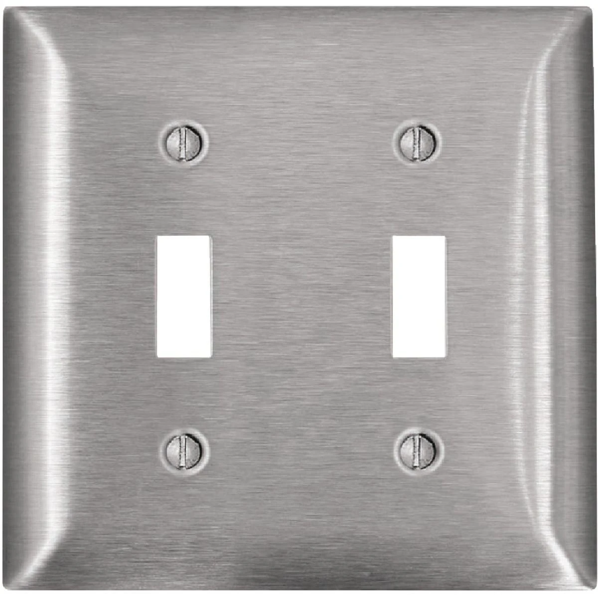 Leviton 2-Gang Stainless Steel Toggle Magnetic C-Series Switch Wall Plate