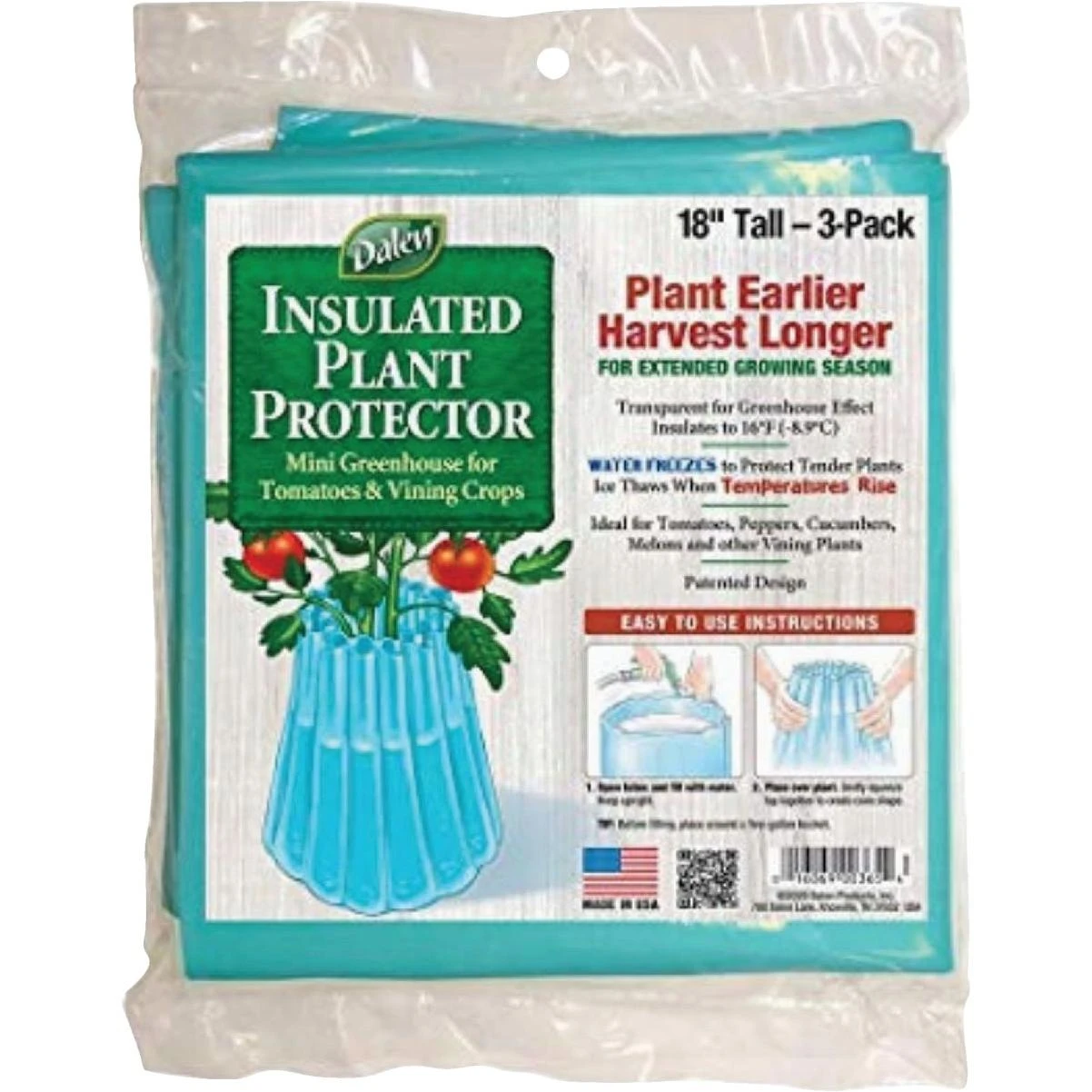 Gardeneer Season Starter 18 In. H. Red Plastic Plant Protector (3-Pack)