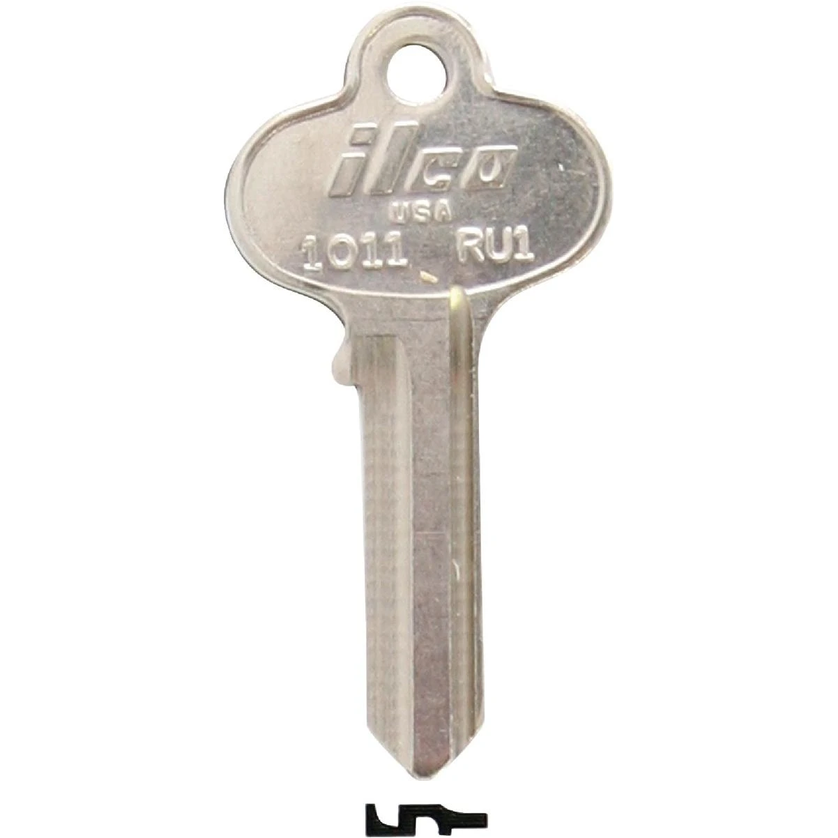 ILCO Russwin Nickel Plated File Cabinet Key RU1 / 1011 (10-Pack)