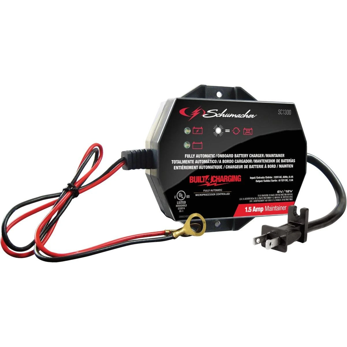  Schumacher Automatic 12V 1.5A Auto Battery Charger/Maintainer