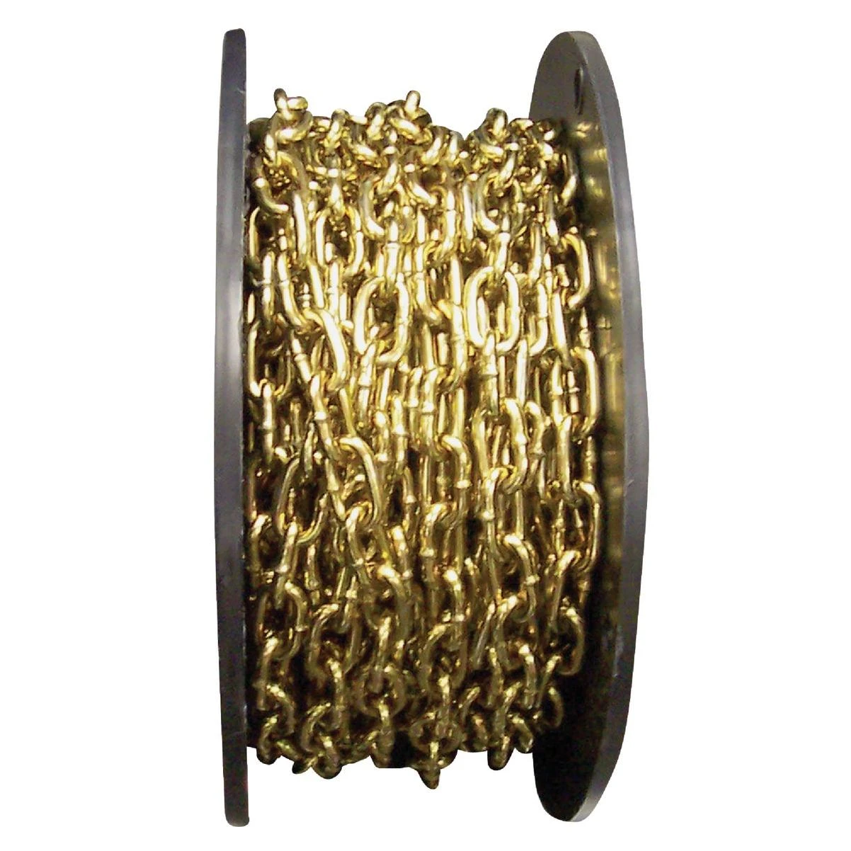 Campbell #3 50 Ft. Brass Finished Low-Carbon Steel Coil Chain