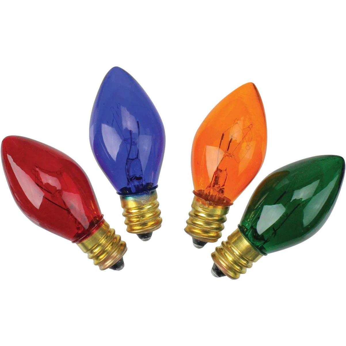 Home Impressions C7 Multi Twinkle 125V Replacement Light Bulb (4-Pack)