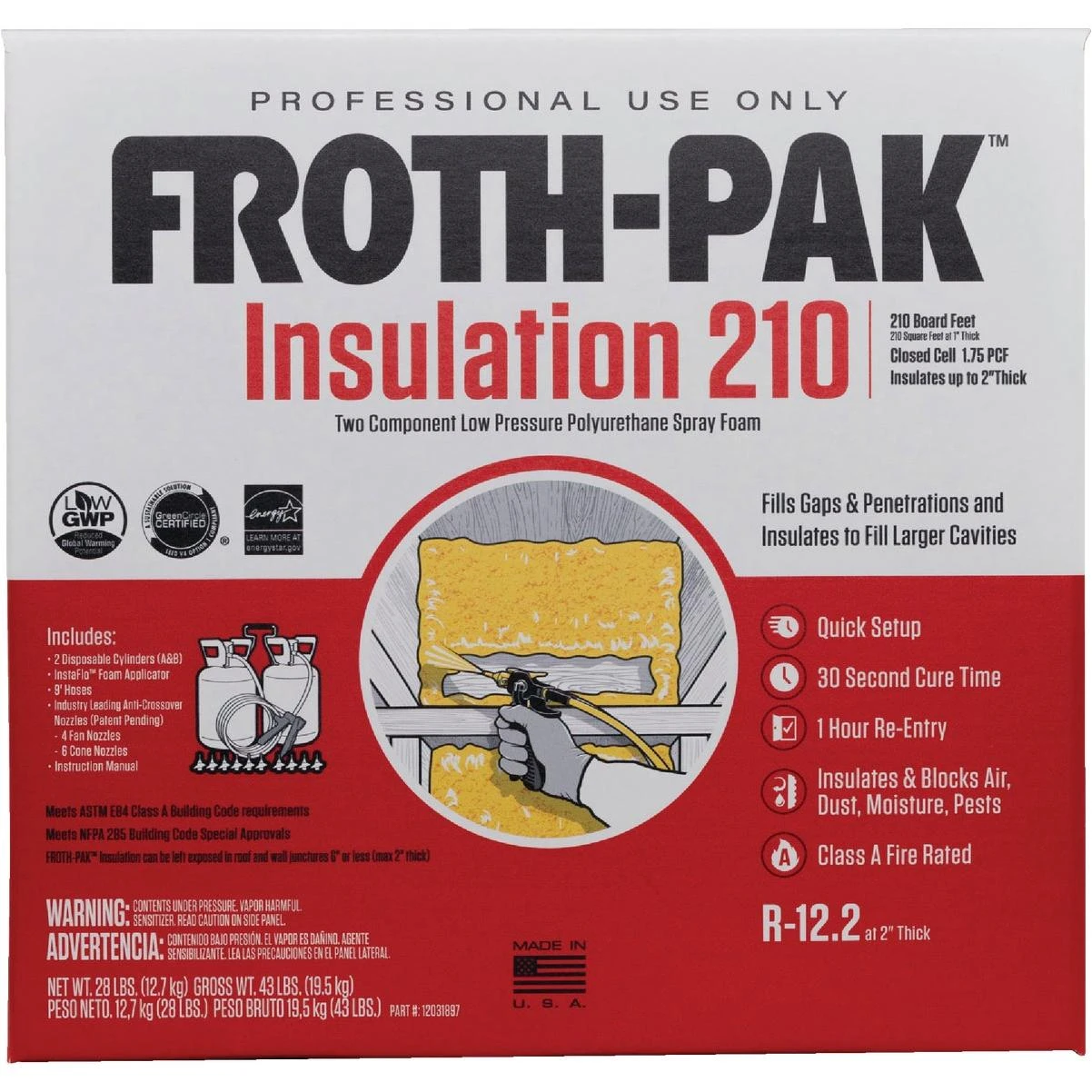 Froth-Pak 210 Two-Component Polyurethane Foam Insulation Kit